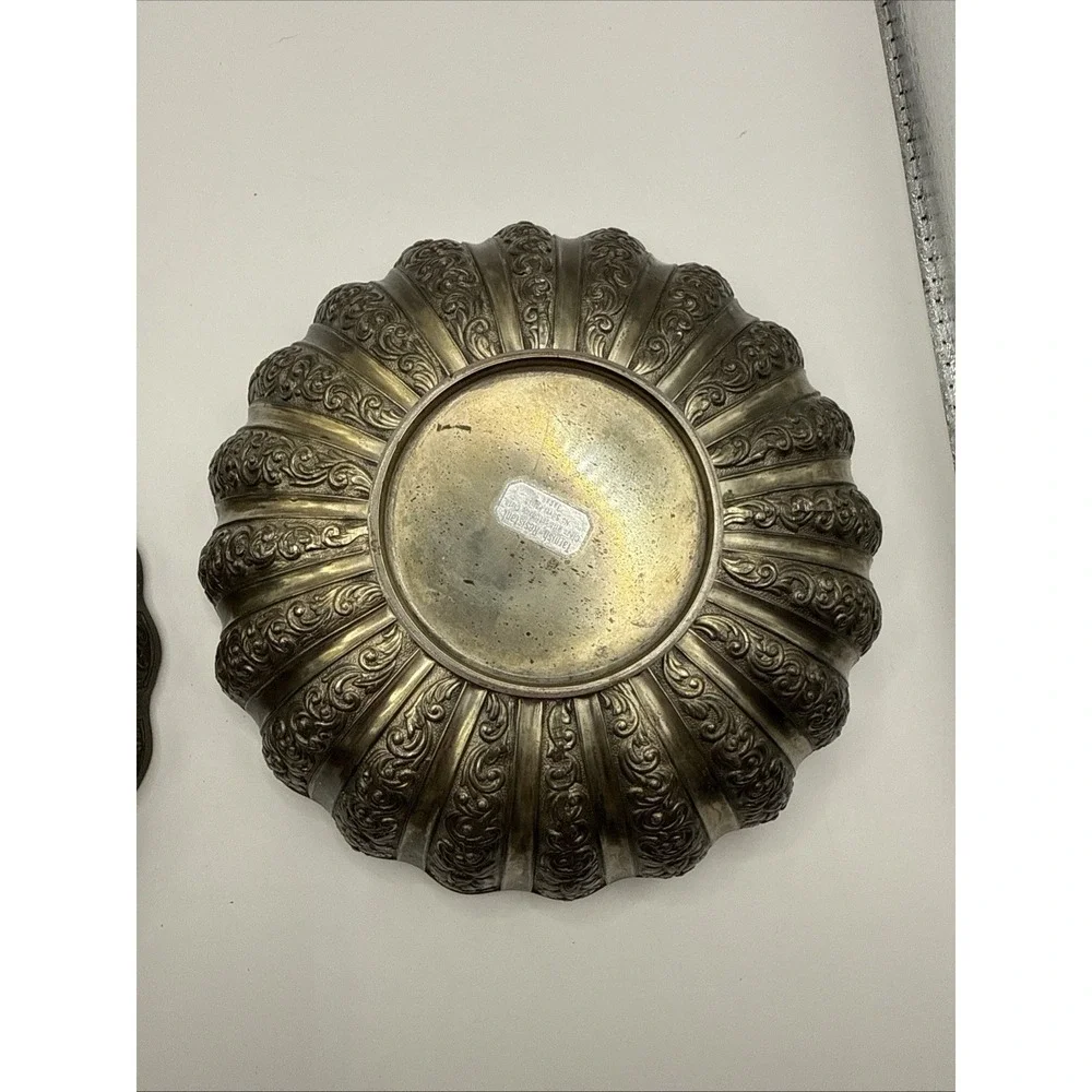 AUTUMN PUMPKIN TRINKET BOX CANDY DISH HIGHLANDS SILVER PLATE NON TARNISH VINTAGE